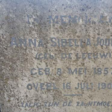 JOUBERT Anna Sibella nee DE LEEUW 1857-1902