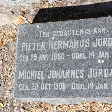 JORDAAN Pieter Hermanus 1880-1927 :: JORDAAN Michiel Johannes 1908-1927