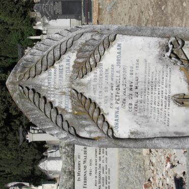 JORDAAN Paul Johannes Jacobus -1908 &amp; Johanna Petronella VAN SCHOOR 1868-1924