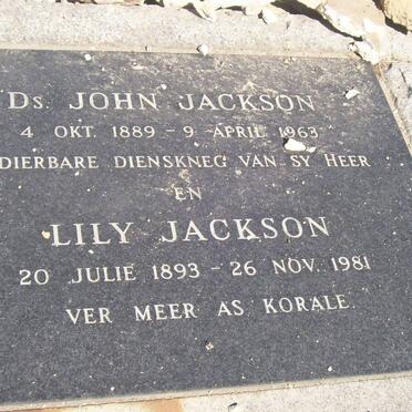 JACKSON John 1889-1963 &amp; Lily 1893-1981