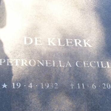KLERK Petronella Cecilia, de 1932-2002