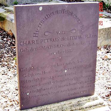 LEEUW Charl Petrus, de 1854-1872