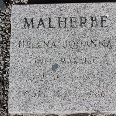 MALHERBE Helena Johanna nee MARAIS 1895-1986