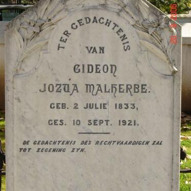 MALHERBE Gideon Jozua 1833-1921