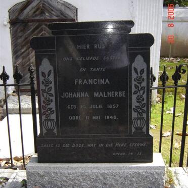 MALHERBE Francina Johanna 1857-1948