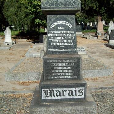 MARAIS Daniel J. 1855-1931 &amp; Maria Susanna VAN ZYL 1880-1947