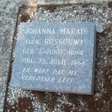 MARAIS Johanna nee ROSSOUW 1894-1964