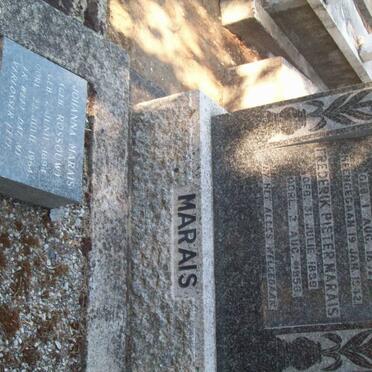 MARAIS Frederik Pieter 1889-1956 &amp; Anna Catharina 1872-1942 ::  MARAIS Johanna nee ROSSOUW 1894-1964