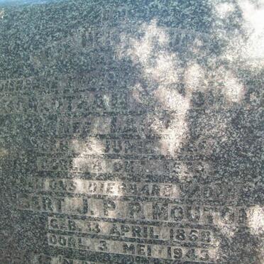 MOUTON Gert J.P.P. 1868-1945 &amp; Charlotta M.M. LAING 1867-1934