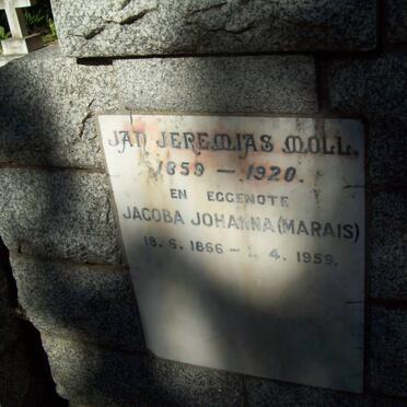 MOLL Jan Jeremias 1859-1920 &amp; Jacoba Johanna MARAIS 1866-1959