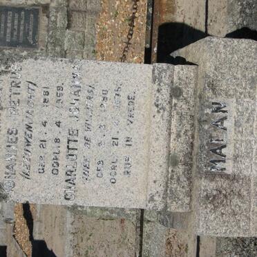 MALAN Johannes Petrus 1881-1959 &amp; Charlotte Johanna DE VILLIERS 1880-1975