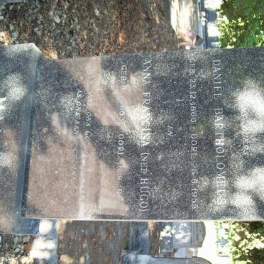 MALAN Daniël Bartholomeus 1860-1955 &amp; Anna Francina HUGO 1863-1957