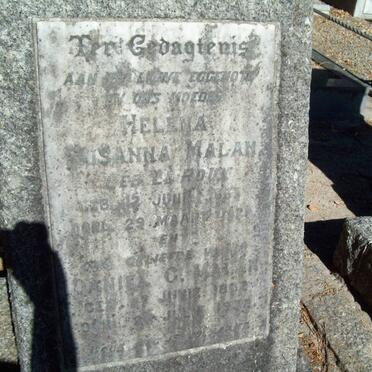 MALAN Daniel G. 1862-1932 &amp; Helena Susanna LE ROUX 1883-1922