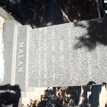 MALAN Daniel Hugo 1896-1994 &amp; Hester Magdalena Maria HAUPTFLEISCH 1903-1986 