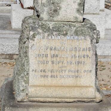 MARAIS D.F. 1869-1912 &amp; Bessie KOTZE 1870-1951