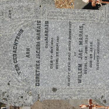 MARAIS Willem Jac. -1926 &amp; Dorethea Jacoba MARAIS 1854-1911 :: MARAIS Sarie-1930