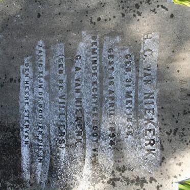 NIEKERK H.C., van 1856-1894 