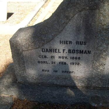 BOSMAN Daniel F. 1868-1972