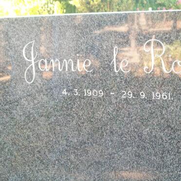 ROUX Jannie, le 1909-1961