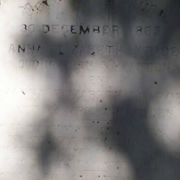 ROEX Johanna Elizabeth, le -1882 :: KRIGE Anna Elizabeth  -1822