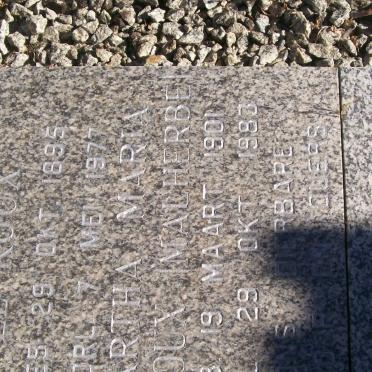 ROUX Martha Maria, le nee MALHERBE 1901-1983