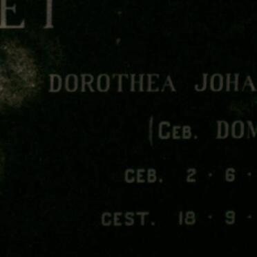 RIET Dorothea Johanna, van nee DOMAN 1885-1967