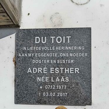 TOIT Adre Esther, du nee LAAS 1977-2017
