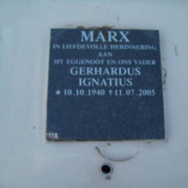 MARX Gerhardus Ignatius 1940-2005
