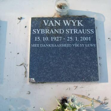 WYK Sybrand Strauss, van 1927-2001