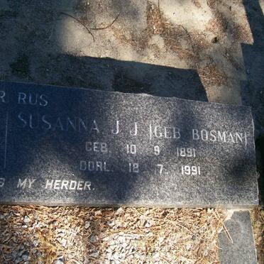 TOIT Susanna J.J., du nee BOSMAN 1891-1991