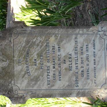 VILLIERS Pieter Kuypers, de 1835-1897 &amp; Helena Sophia 1843-1899