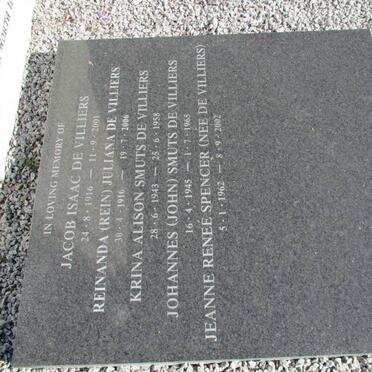 VILLIERS Jacob Isaac, de 1916-2001 &amp; Reinanda Juliana 1916-2006 :: DE VILLIERS Krina Alison Smuts 1943-1958