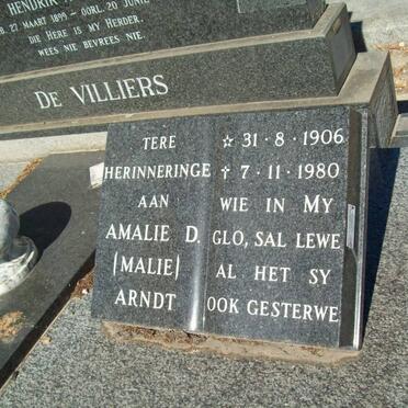 ARNDT Amalie D. 1906-1980