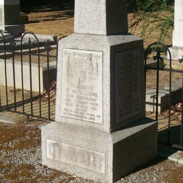 VILLIERS Abraham B., de 1837-1885 &amp; Elizabeth W. BERNHARDI 1837-1921