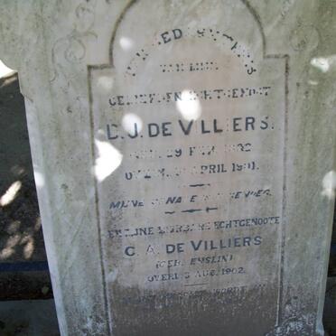 VILLIERS D.J., de 1882-1901 &amp; C.A. ENSLIN -1902