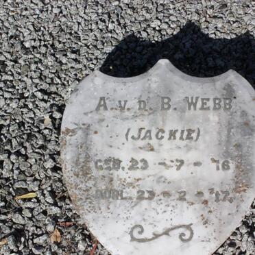 WEBB A. v.d. B. 1916-1917