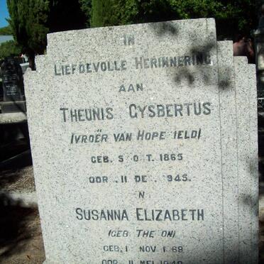 WALTERS Theunis Gysbertus 1865-1945 