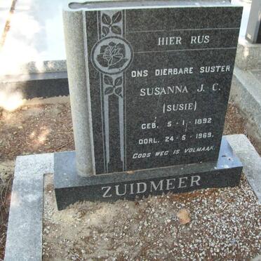 ZUIDMEER Susanna J.C. 1892-1969