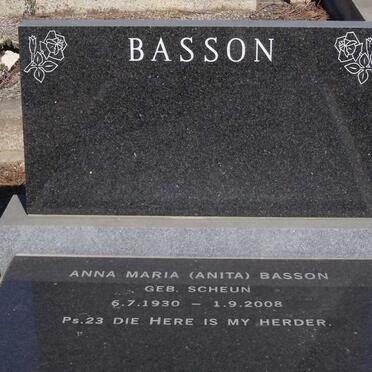 BASSON Anna Maria nee SCHEUN 1930-2008