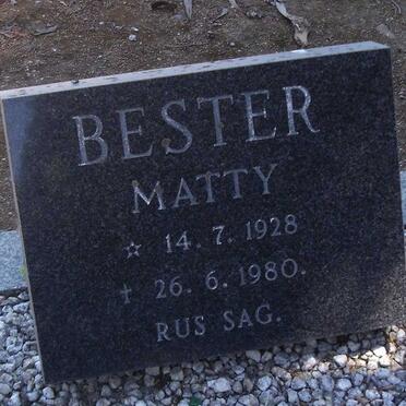 BESTER Matty 1928-1980