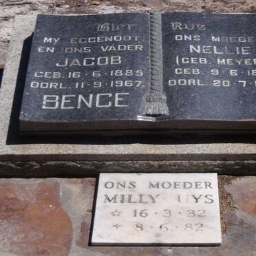 BENCE Jacob 1885-1967 &amp; Nellie  MEYER 1891-1981 :: UYS Milly ?