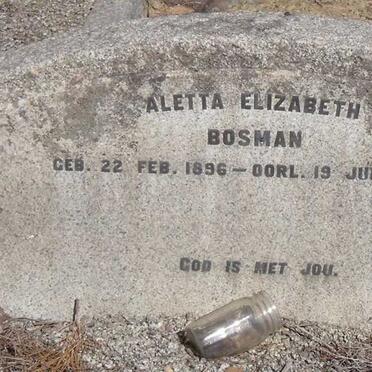 BOSMAN Aletta Elizabeth 1896-1940