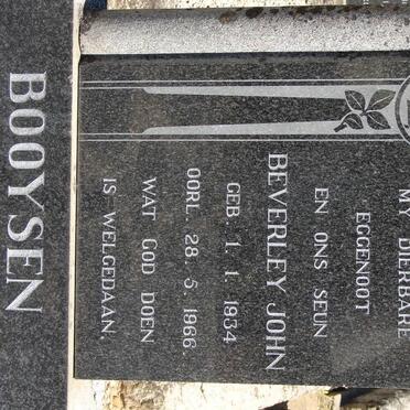 BOOYSEN Beverley John 1934-1966