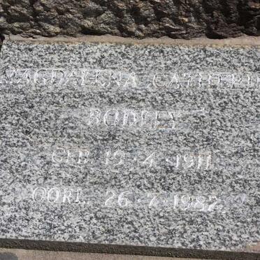 BODLEY Magdalena Catherina 1911-1987