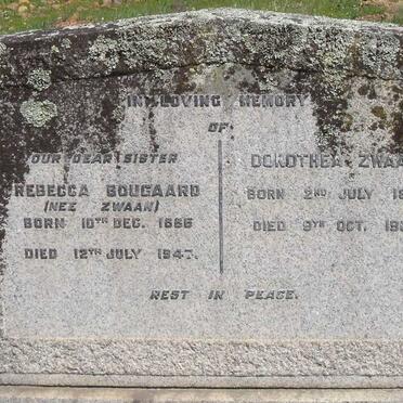 BOUGAARD Rebecca nee ZWAAN 1886-1947 :: ZWAAN Dorothea 1888-1966