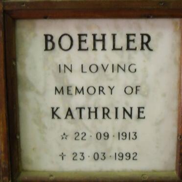 BOEHLER Kathrine 1913-1992