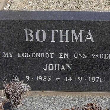 BOTHMA Johan 1925-1971