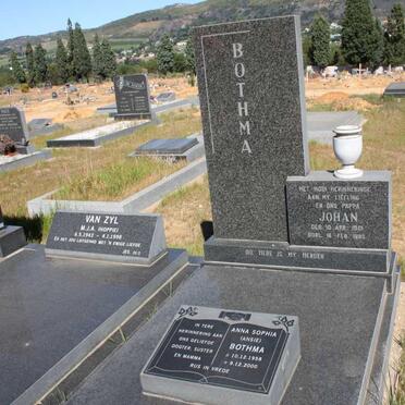 BOTHMA Johan 1943-1998 &amp; Anna Sophia 1958-2000