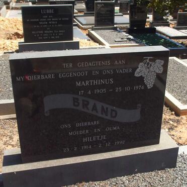 BRAND Marthinus 1905-1974 &amp; Hiletje 1914-1992