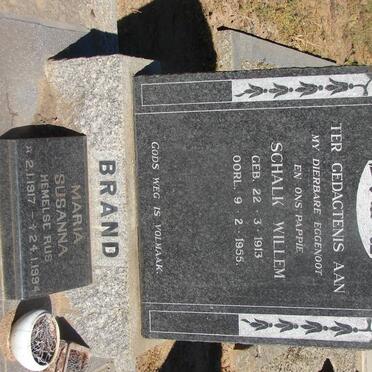 BRAND Schalk Willem 1913-1955 &amp; Maria Susanna 1917-1994